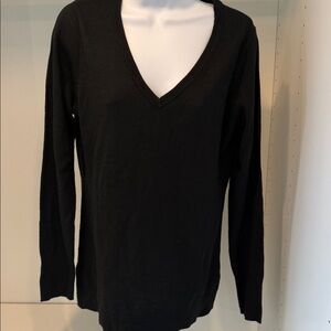 New York & Company Charcoal V-Neck Sweater
